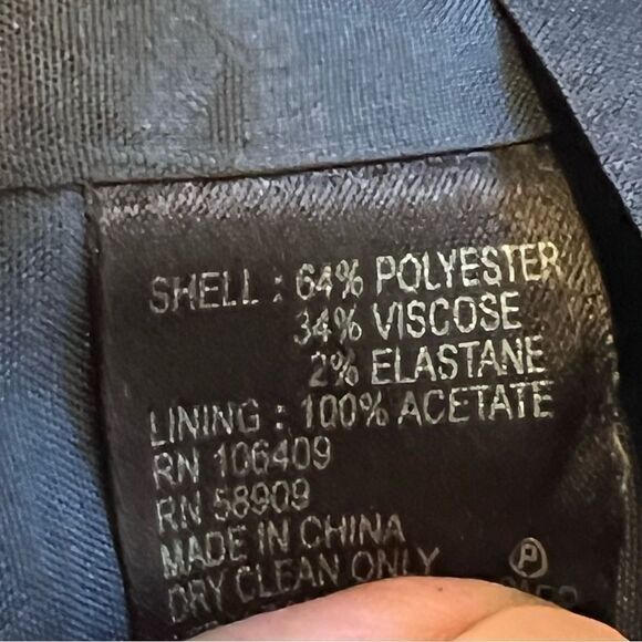 Antonio Melani Blue Cap Sleeve Dress with Embossed Belt. Sz  2. Great Condition - Picture 8 of 13